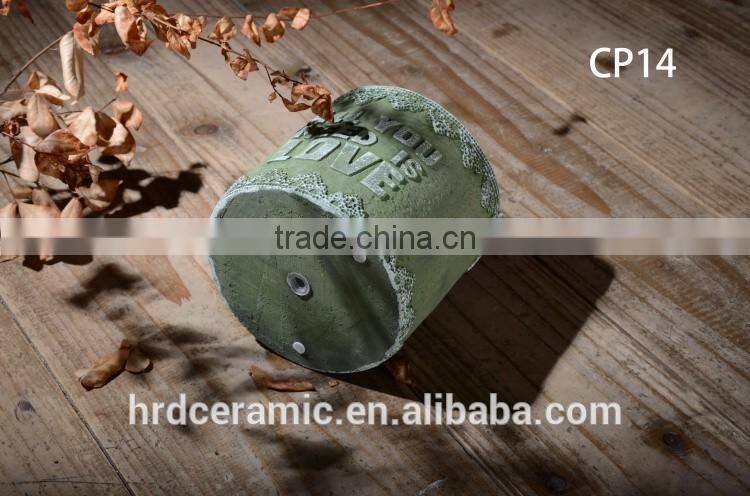 Hot sale indoor antique cement flowerpots & planters