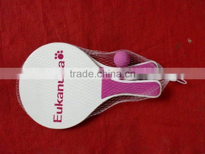 2016 hot sale high quality wooded beach rtennis racket with ball/badminton racket