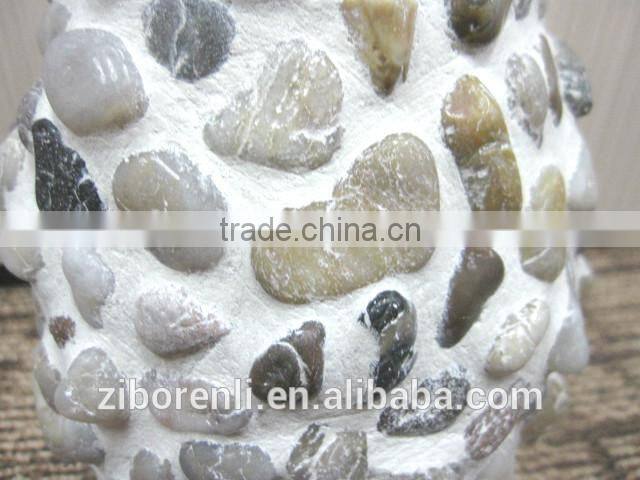 Coffee Decoration Glass Pebbles Thick Glass Vase for Sale