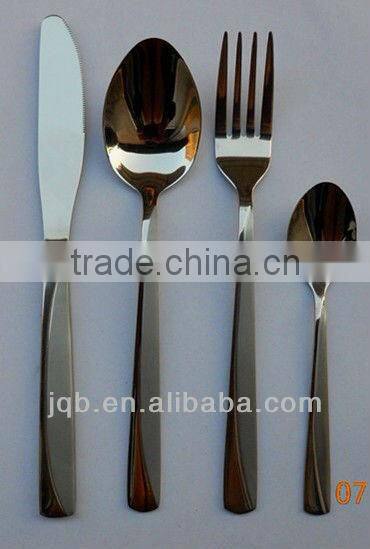 24 pcs Stainless Steel Flatware Set with wooden box package