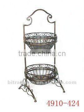2 sets floor stand metal fruits holder
