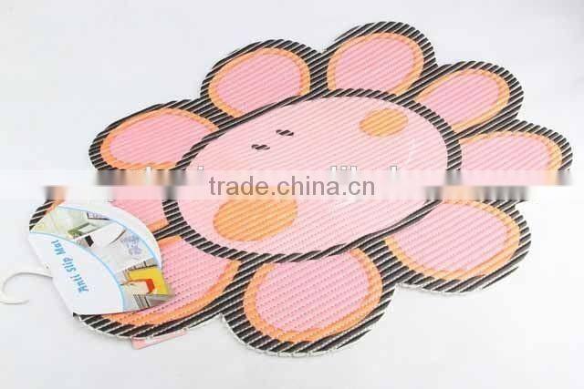 sunflower shaped printed EVA anti slip bath mat