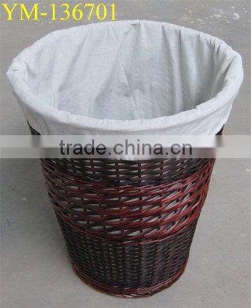 2016 Chinese popular willow laundry basket with beautiful design with handle