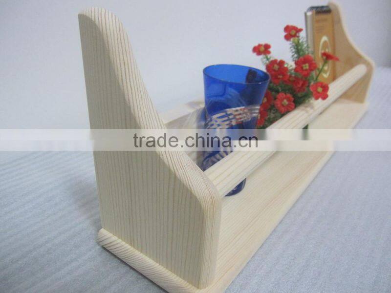 Unique Multi-function Display Wooden Hanging Shelf