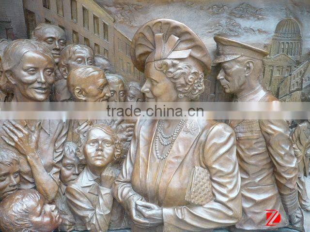famous bronze wall relief sculpture with figures