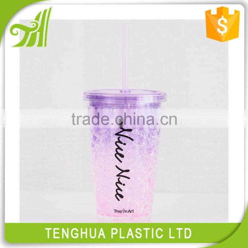 Hot Sell Promotion Gift Plastic Cup With Lid And Straw