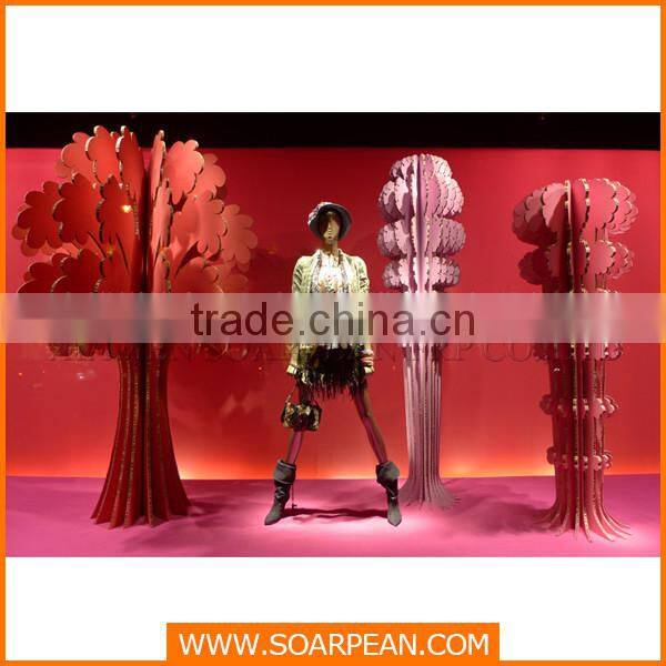 PVC christmas tree window display props visual merchandising supplies