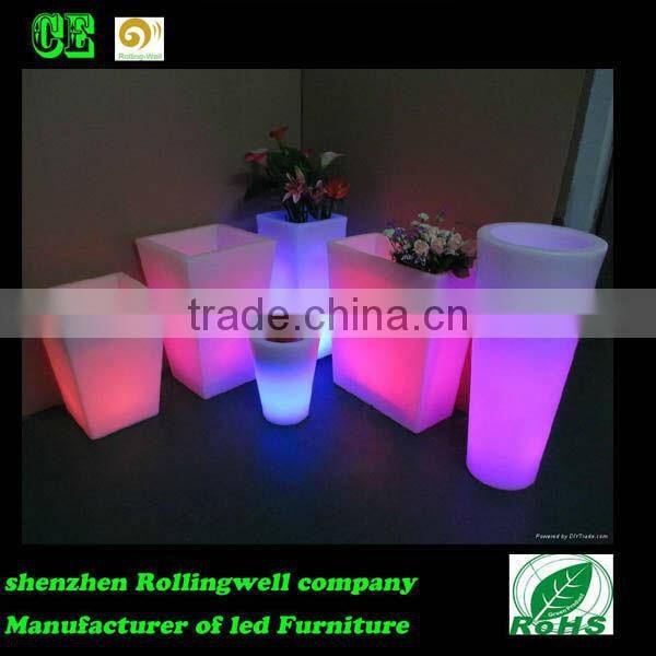 battery powered led flower pot lighting / led garden pot / led plant pot