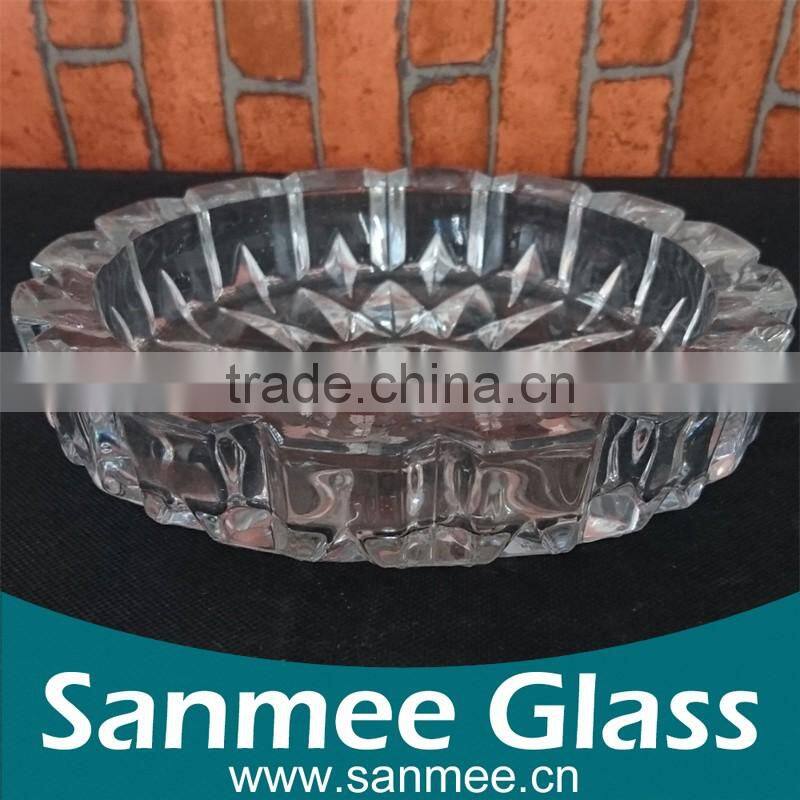 2016 New Design Large Size Crystal Glass Ashtrays
