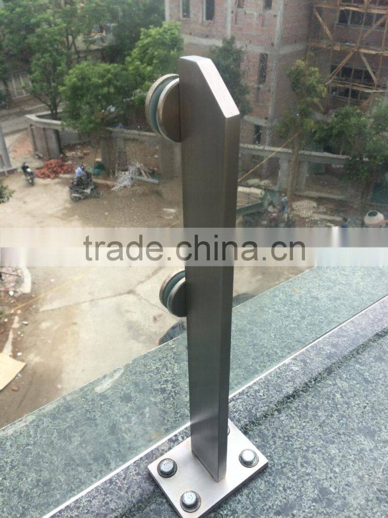 JINXIN staircase handrail_balcony railing_clear tempered glass balustrade