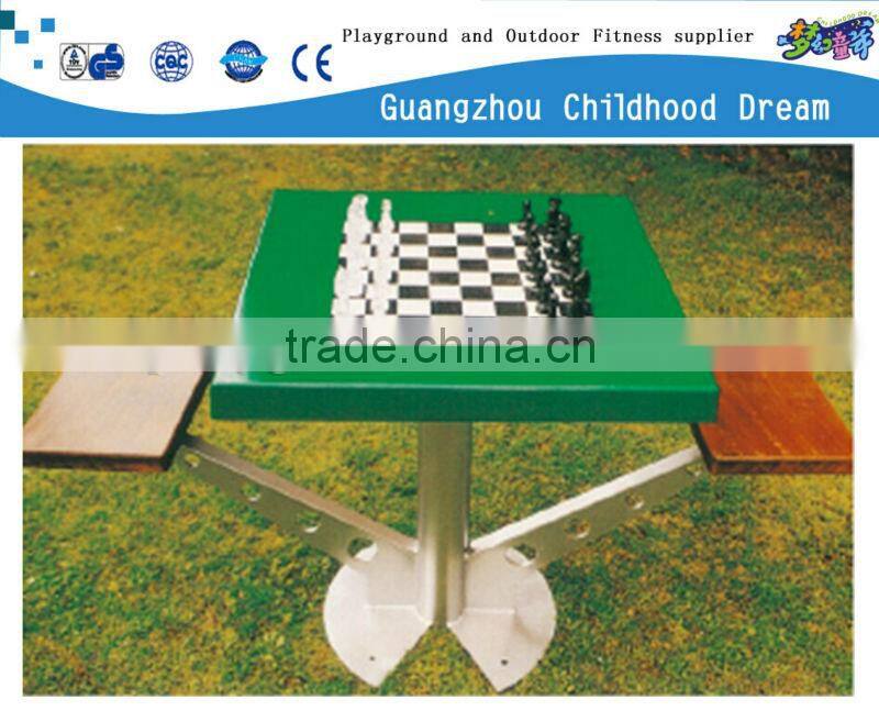 (HD-19504)Fiberglass table and chair with chess game