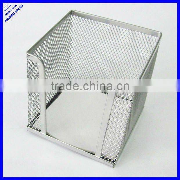 Office desktop black wire metal mesh business name card holder