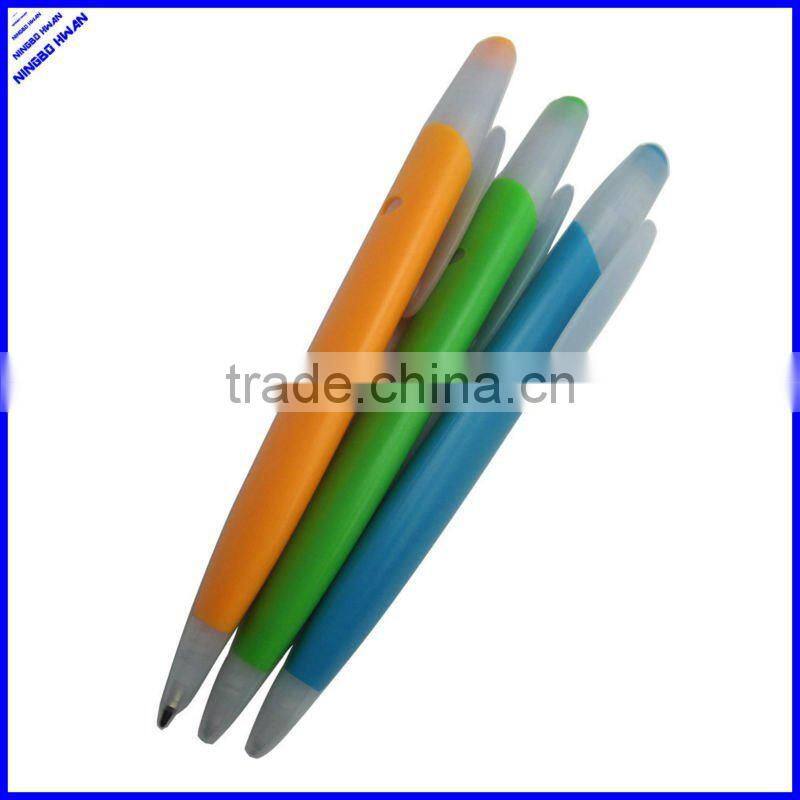 6321062 new model promotional plastic fat pen,flat barrel pen