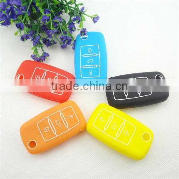 Silicone remote key covers For Volkswagen 3+1 buttons, for passat,magotan keys with white line