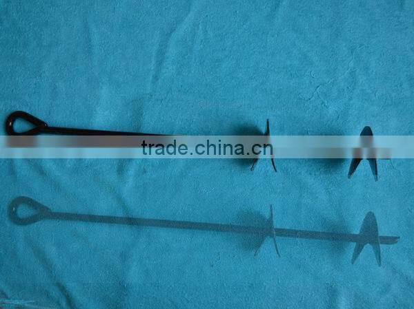 Steel fastening ground anchor
