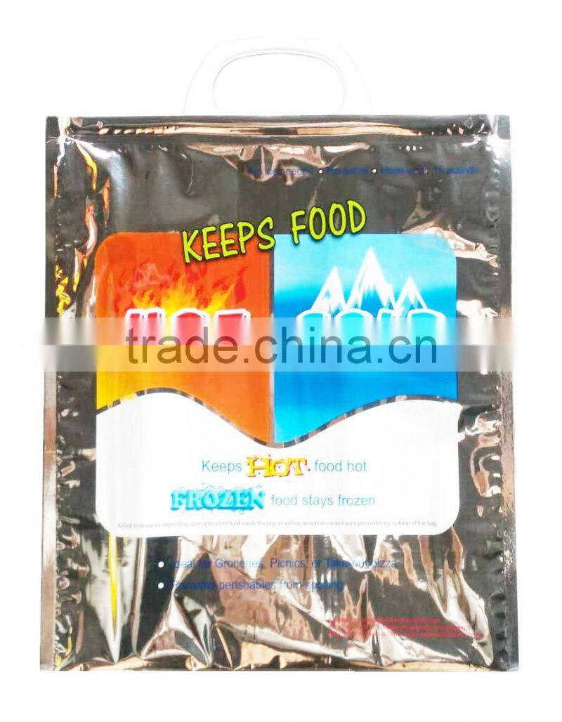 Custom factory made plastic cooler bag for keeping cold food cold and hot food hot