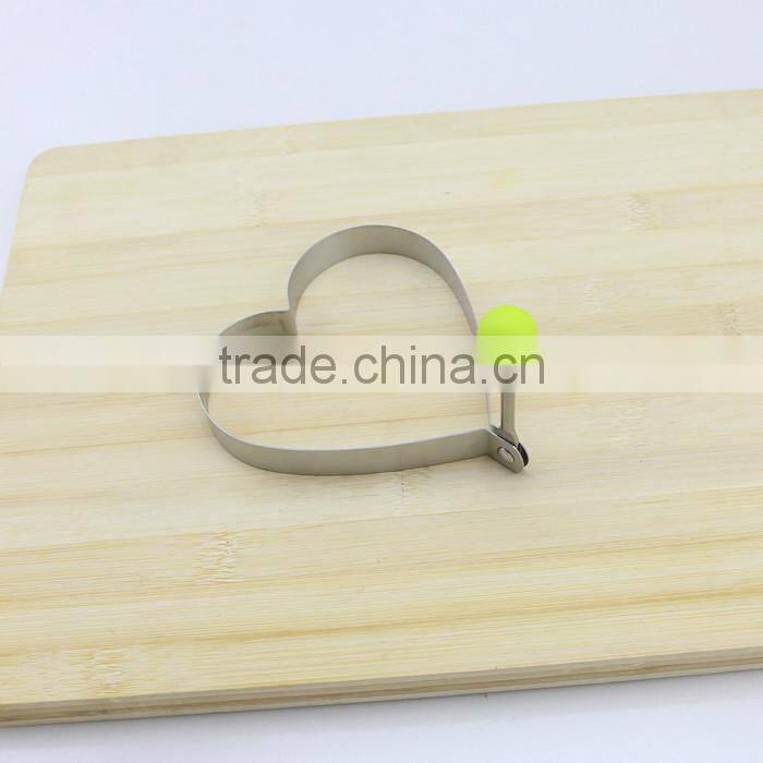 Hot Selling Novelty Cook Fried Egg Pancake Stainless Steel Heart Shaper Mould Mold Kitchen Tool Rings