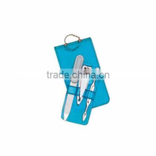 4pcs mini manicure set with blue transparent plastic bags
