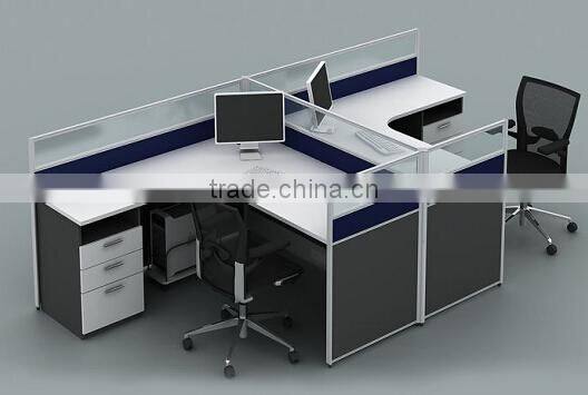 MDF Modern Office Furniture,2 Person Office Desk,Curved Office Desk