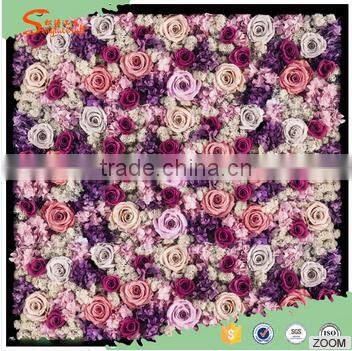 Factory Price New Wedding Artificial Flower Backdrop Artificial Rose Flower Wall Hanging Decoration