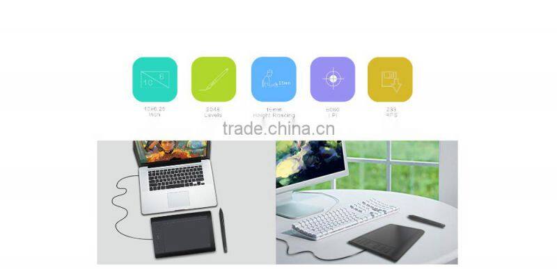 New Vogue!Huion 1060plus 10x6 inch 2048 levels original handwriting signature pad graphic tablet