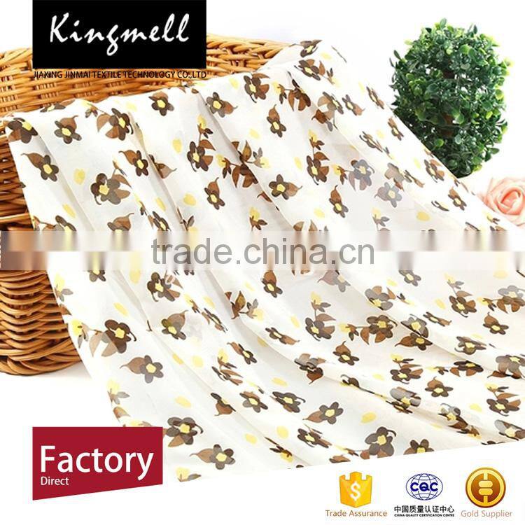 Custom digital printed silk chiffon fabric cloth material fabric