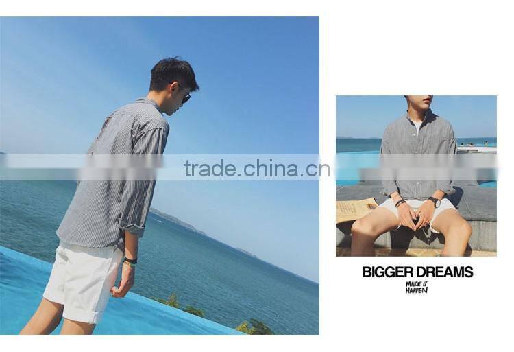 SZXX Manufacturer korean fashion stripe For Mens Shirts