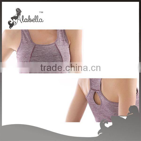 Bottom price hot sell women summer melange fabric for yoga &fitness wear