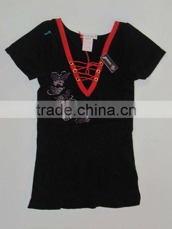 Black Mesh Cap Sleeves V-Neck Seamless Casual Top