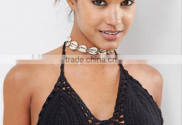 fashion tooth charm wooden beads necklace diy wooden beads tooth charms choker necklace for valentine's gifts