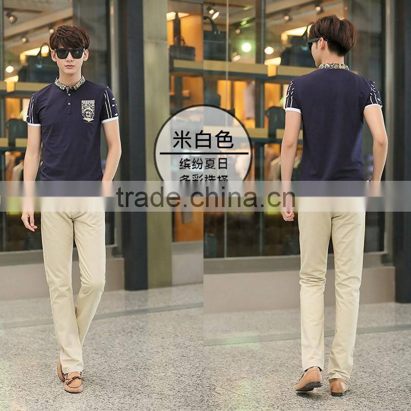 2016new promotional men's casual pants trousers cotton Korean Slim