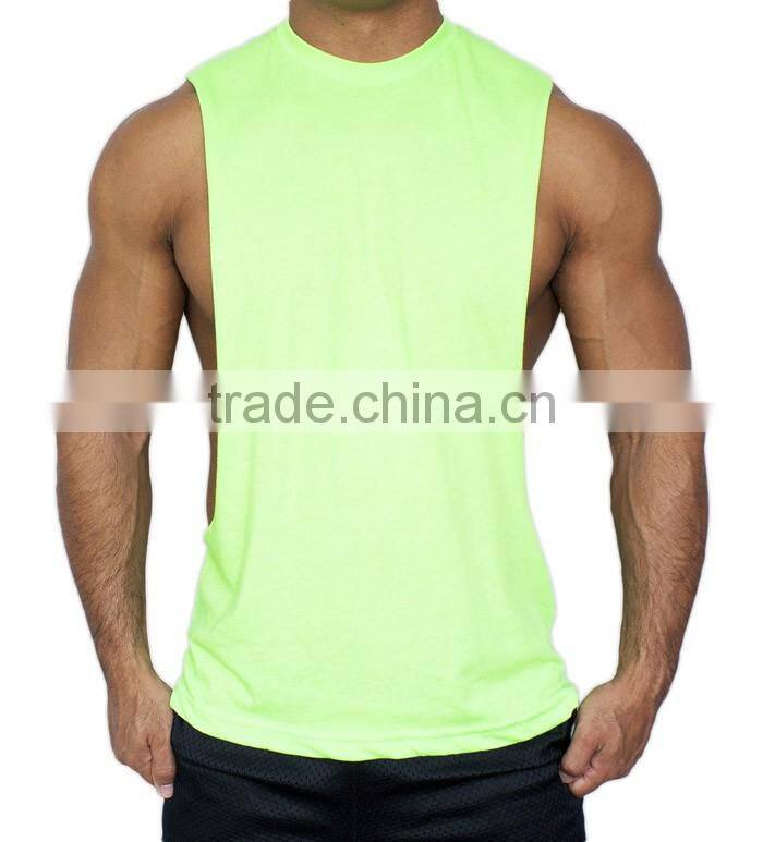 Wholesale classic plain men gym tank tops