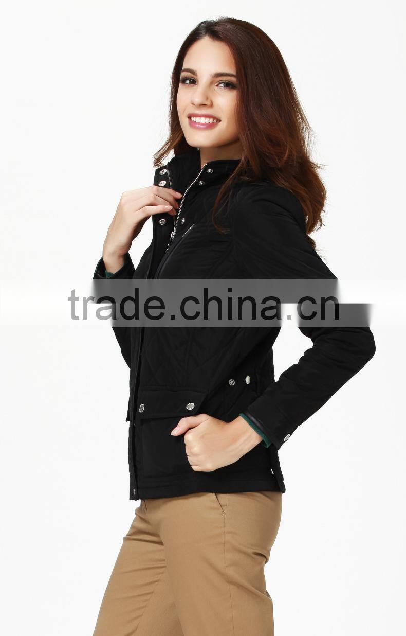 Best Popular Ladies Quilting Short Jacket With Stand Collar
