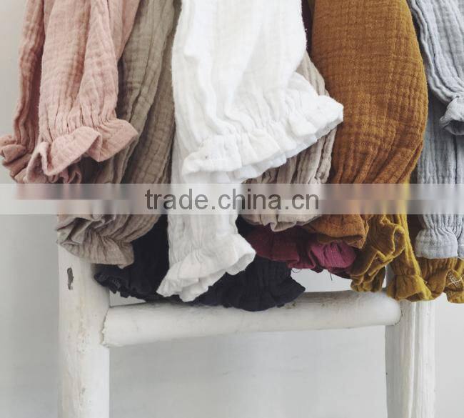 Wholesale Harem Pants Linen Fabric Boutique Kids Clothing Children Clothes