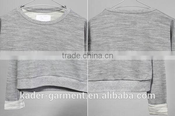 Custom Womens Long Sleeve Sweatshirt, Ladies Crop Top, Crewneck Sweatshirt