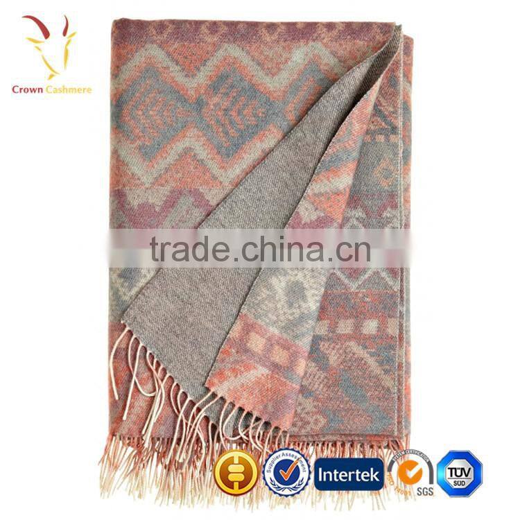 Intarsia Kids Cashmere Knitted Blanket Nepal
