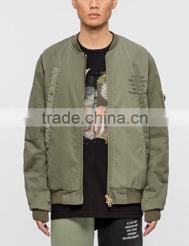2017 wholesale classic men women custom army green camo bomber jacket