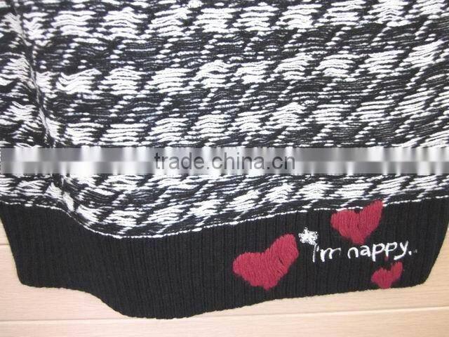 fashionable sweater for man 100% fine wool men's fancy woodland sweater