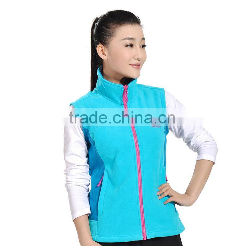 Spring Wholesale Women Customized Design Vest Fleece Jackets