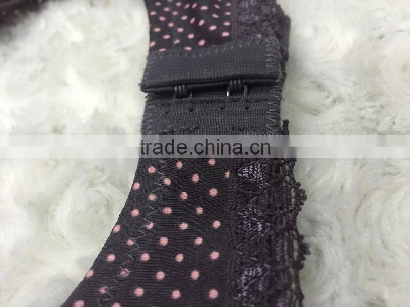Popular design fancy dot printed ladies sexy bra young underwear