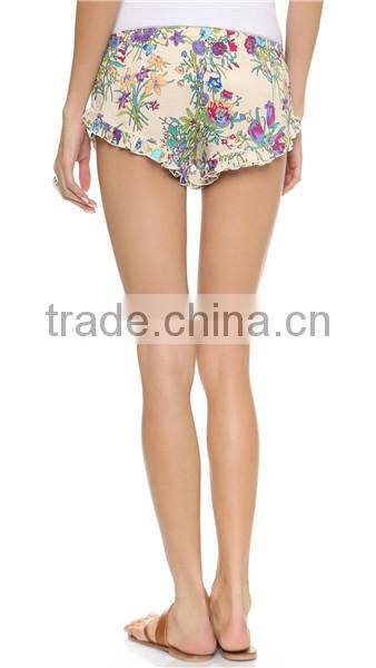 100%Rayon Printed Design Women Wear Mini Shorts