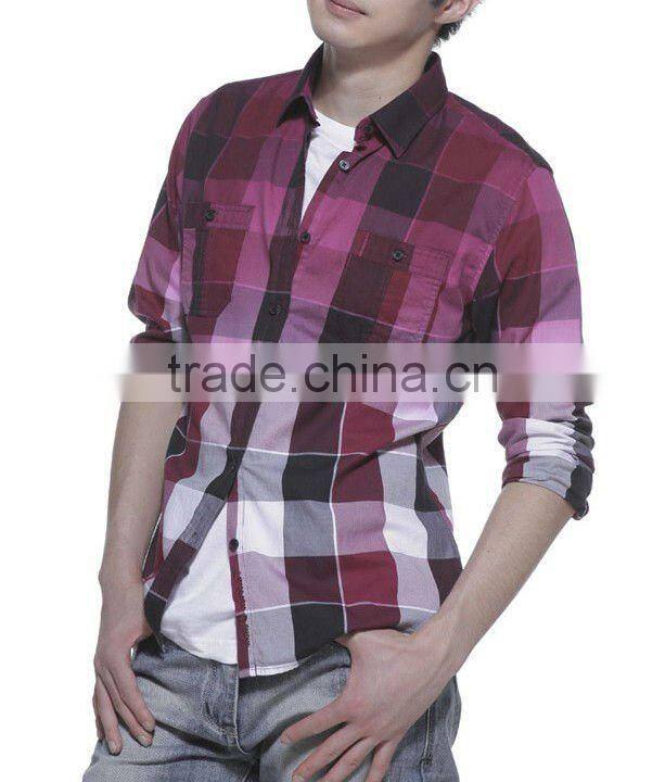 gradient printing casual shirts fashion man shirt