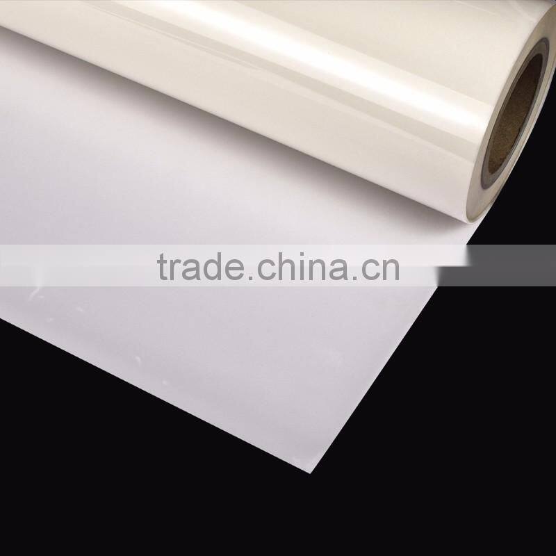 High visbility white color transparent PET printable reflective heat transfer vinyl film for shirt printing