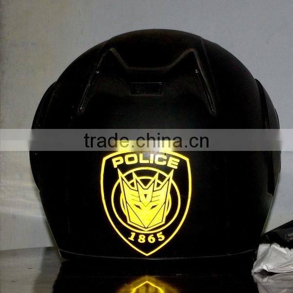EN13356 flash glow in the dark helmet reflective safety sticker