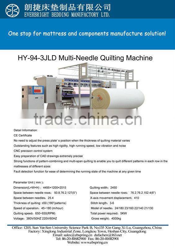 Good Price Computerized LHFJ-1S Single Needle Quilting Machine for Mattress