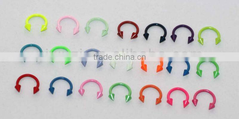 Neon Color Paint Body Jewelry Ear Gauges Flesh Tunnel