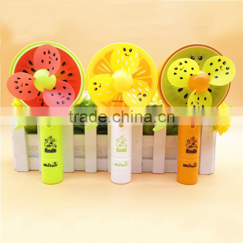 Mini Water Mist Spray Fan Cartoon Handheld Friut Fan For Summer Promotion