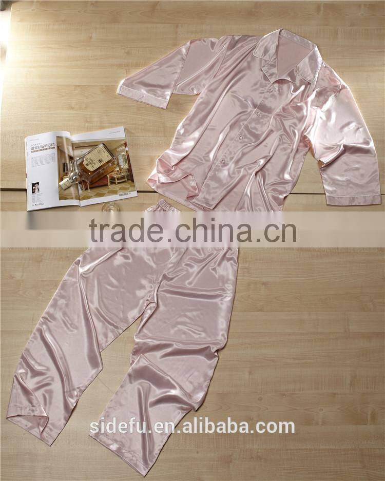 Fancy Texture Wholesale Hotel Satin Silk Bathrobe