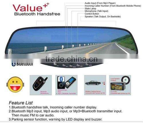 Rearview Mirror Auto Recorder Camera Car DVR Camera with Reverse Parking Sensor