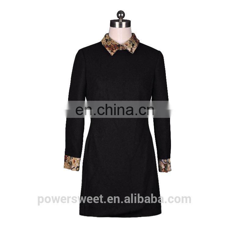 High Quality Autumn Winter Fashion Women Woolen Dress